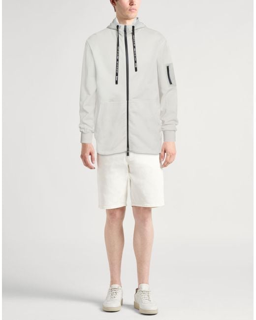 Herno White Sweatshirt Cotton, Polyamide for men