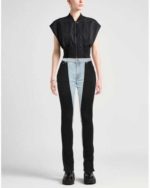 Mugler Black Jeans Cotton, Elastomultiester, Elastane