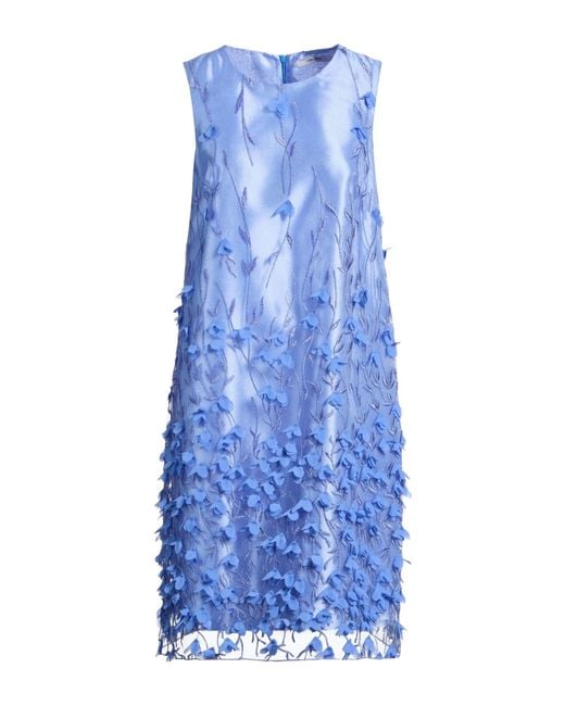 LANACAPRINA Blue Midi Dress Polyester