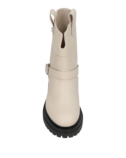 Sergio Rossi Natural Ankle Boots Leather