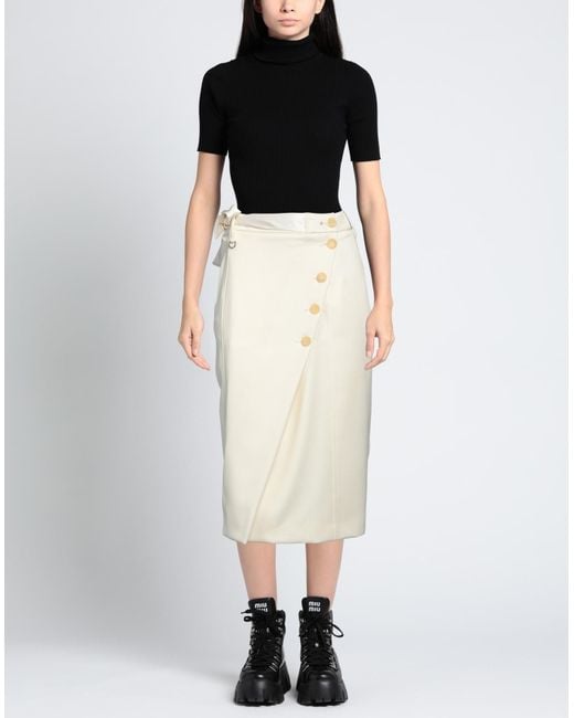 High Natural Midi Skirt