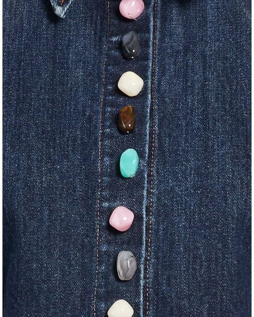 MSGM Blue Top Cotton
