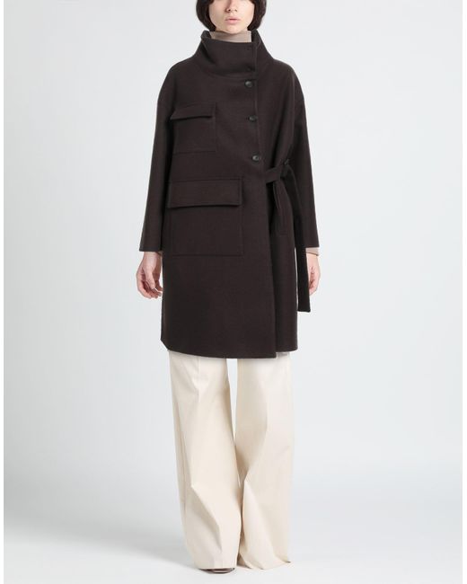 Guttha Black Chocolate Coat Acrylic, Polyester, Wool