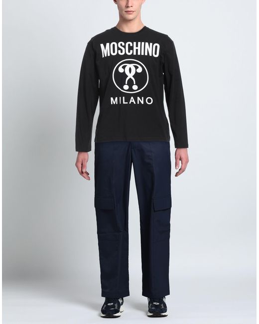 Moschino Black T-Shirt Cotton for men