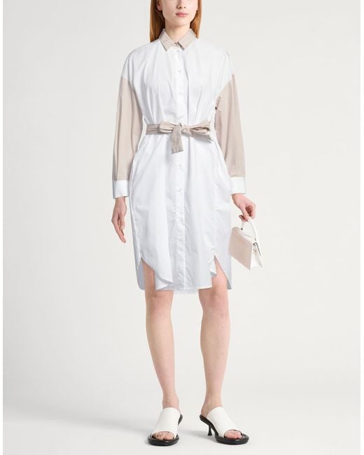 ARMANI EXCHANGE White Mini Dress Cotton