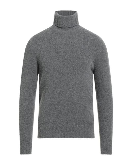 Alpha Studio Gray Turtleneck Wool, Polyamide, Cashmere, Elastane for men