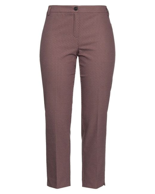 Marella Purple Mauve Pants Cotton, Polyester, Elastane