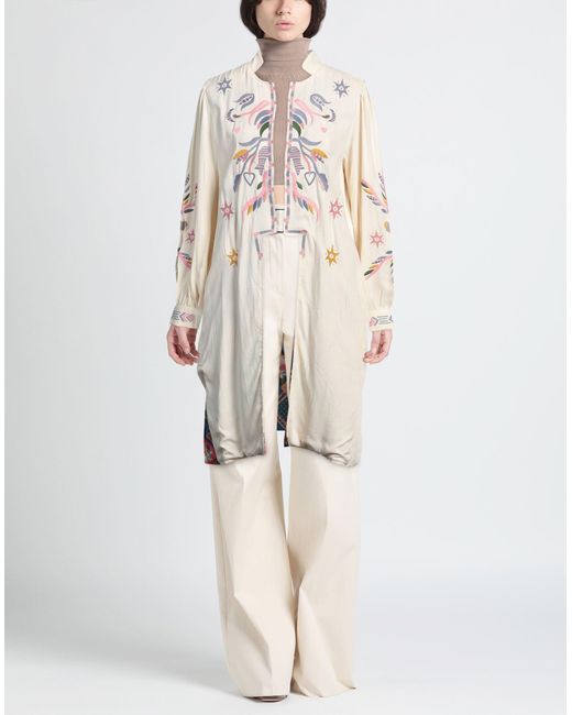 CONNOR & BLAKE White Overcoat & Trench Coat Viscose