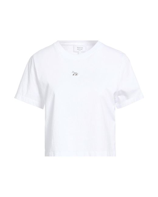 Maison Kitsuné White T-Shirt Cotton