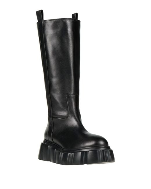 Semicouture Black Boot Leather