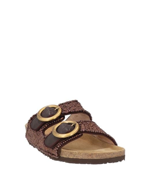Maliparmi Brown Sandals Textile Fibers