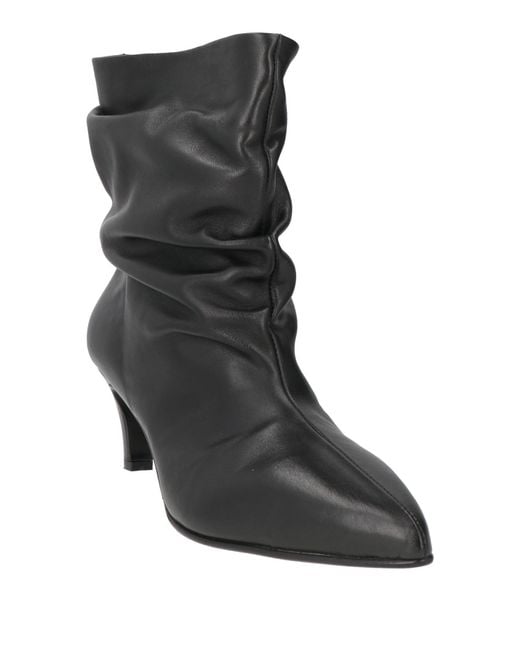 Strategia Black Ankle Boots Leather