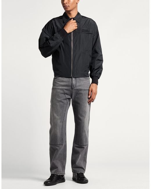 McQueen Black Jacket Polyester, Silk, Polyamide for men