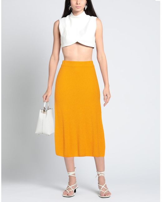 Rag & Bone Yellow Midi Skirt