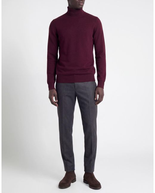 Alpha Studio Red Turtleneck Cashmere for men