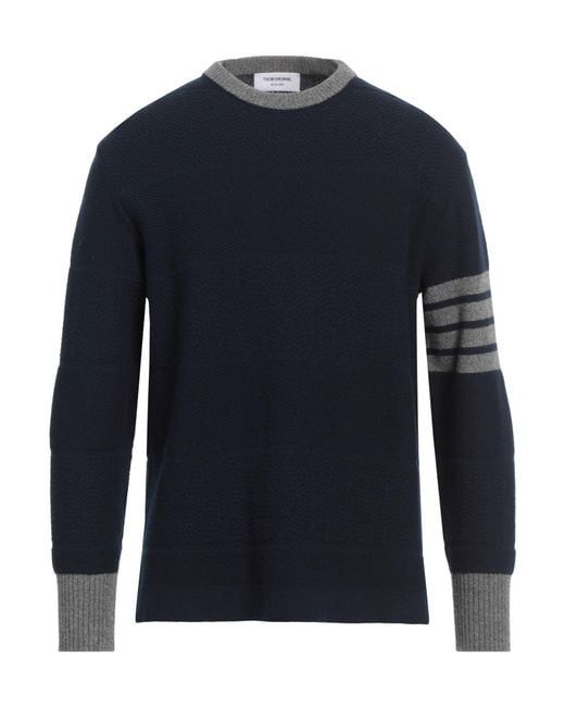 Thom Browne Blue Sweater Virgin Wool for men