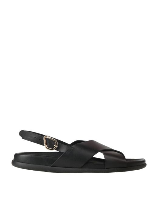 Ancient Greek Sandals Black Sandals Cowhide