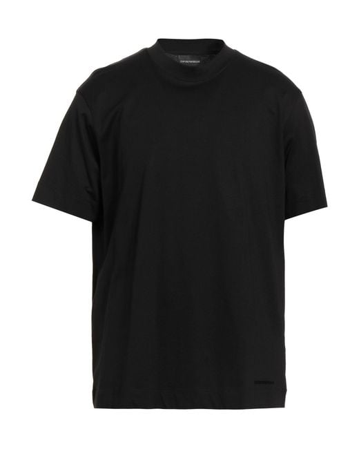 Emporio Armani Black T-Shirt Cotton for men