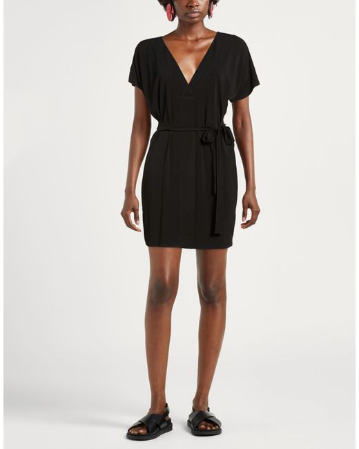 Carla G Black Mini Dress Polyester, Elastane