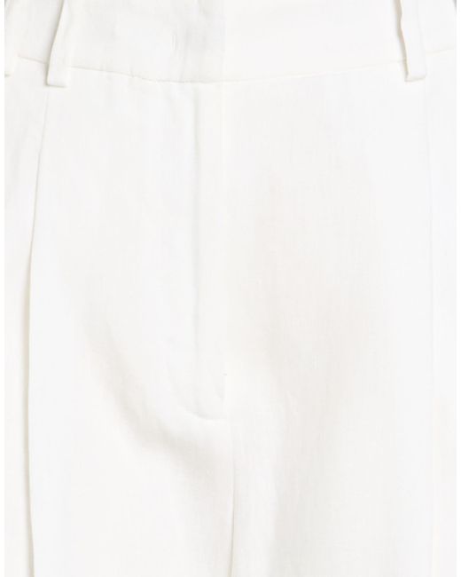 Eleventy White Pants Linen