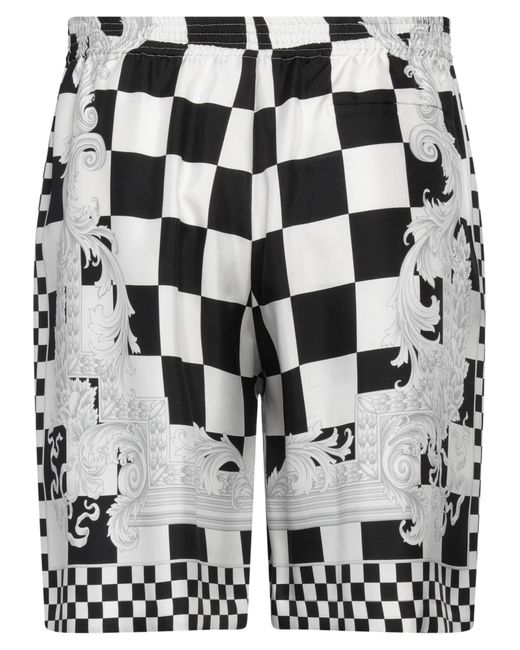 Versace Gray Shorts & Bermuda Shorts Silk for men