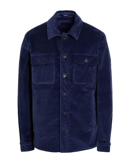 Drumohr Blue Shirt Cotton, Elastane for men