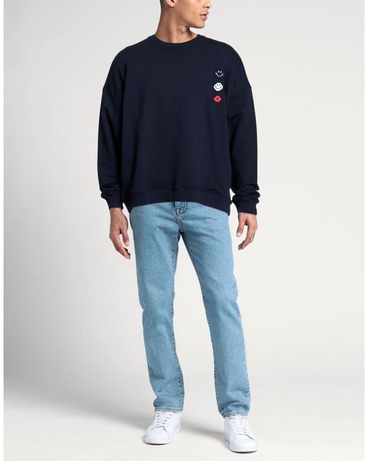 Joshua Sanders Blue X Smiley World Sweatshirt Cotton for men