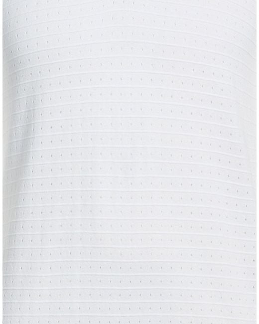 Alpha Studio White Sweater Cotton, Polyester for men