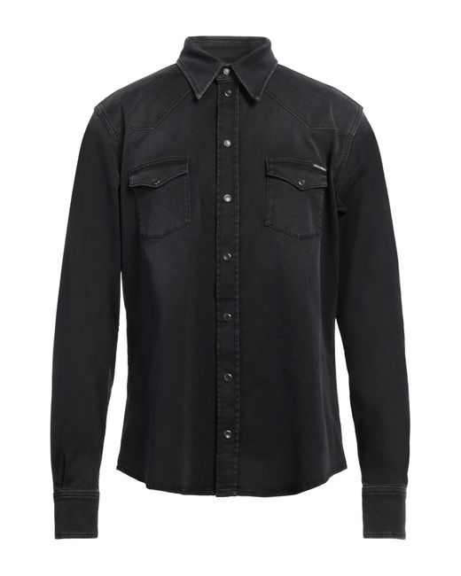 Dolce & Gabbana Black Denim Shirt for men