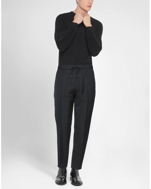 Boss Gray Pants Polyester, Virgin Wool for men