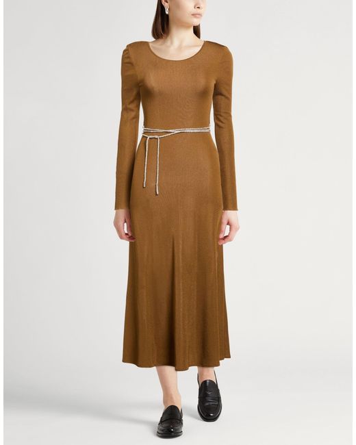 Alexandre Vauthier Brown Maxi Dress