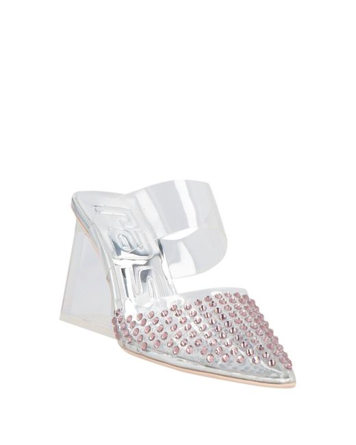 Ras White Mules & Clogs Rubber