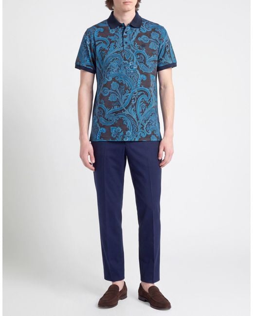 Polo Etro de hombre de color Blue