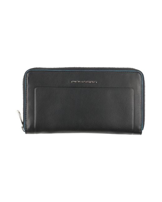 Piquadro Black Wallet Cow Leather, Eva (Ethylene
