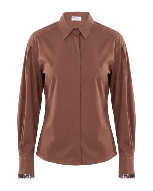 Brunello Cucinelli Brown Shirt