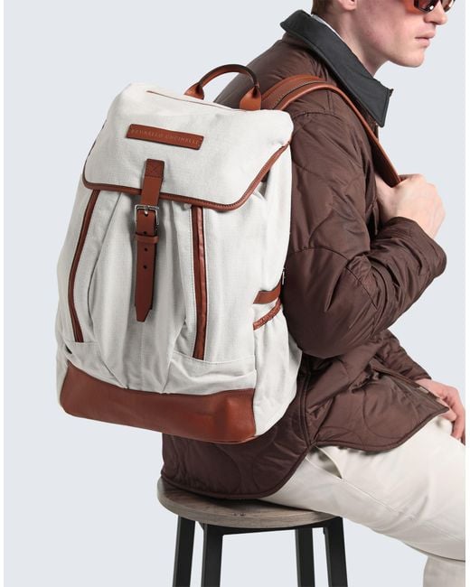 Brunello Cucinelli White Backpack for men