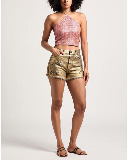 Pinko Natural Denim Shorts