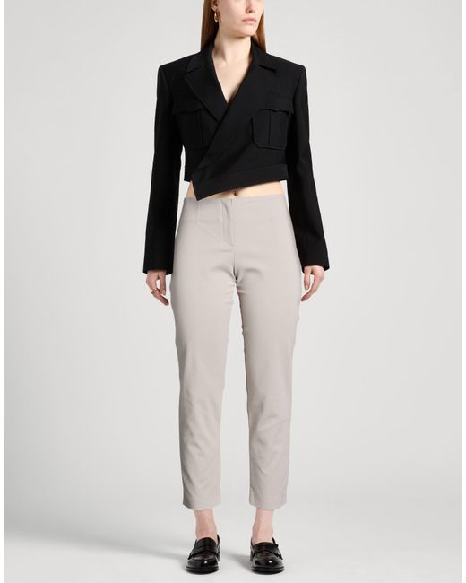 Les Copains Gray Pants Cotton, Polyamide, Elastane