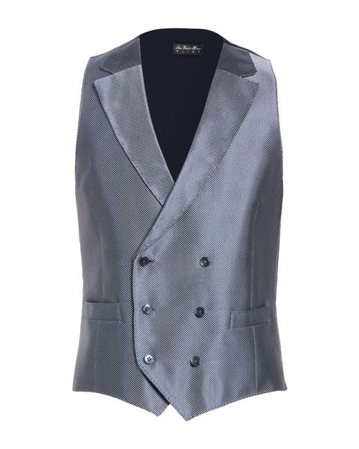 Luigi Bianchi Blue Tailored Vests for men