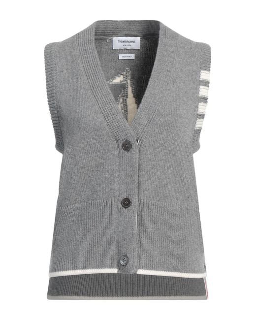 Thom Browne Gray Cardigan Virgin Wool