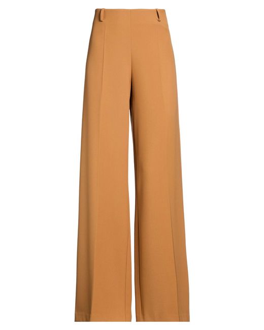 Cristinaeffe Natural Camel Pants Polyester, Elastane