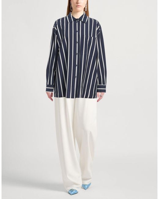 Liviana Conti Blue Shirt Cotton, Polyamide, Elastane