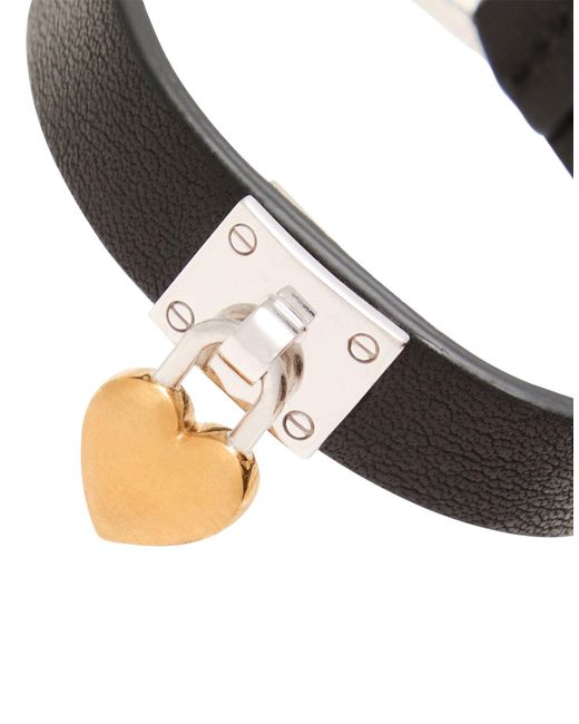 Ambush Black Bracelet Soft Leather, Metal