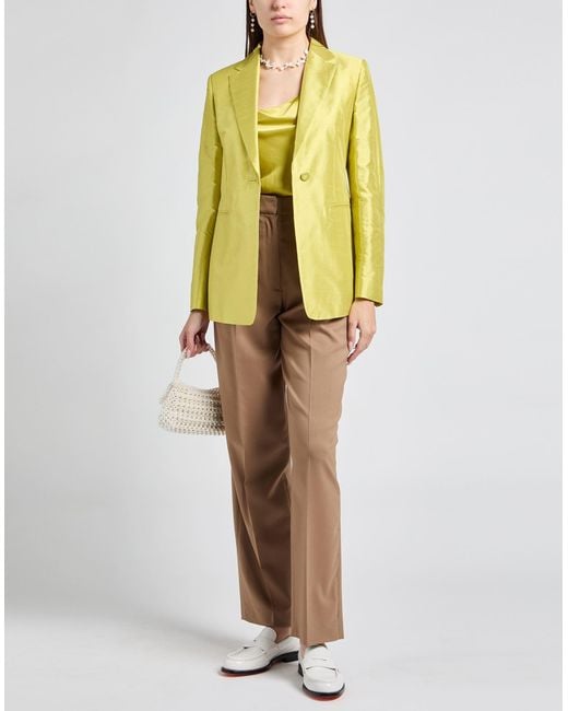 Max Mara Yellow Blazer Silk