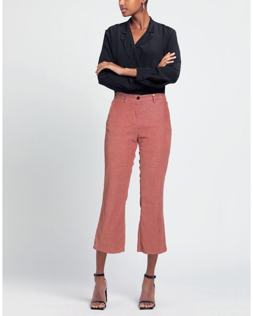 Myths Red Pants Cotton, Polyester, Elastane