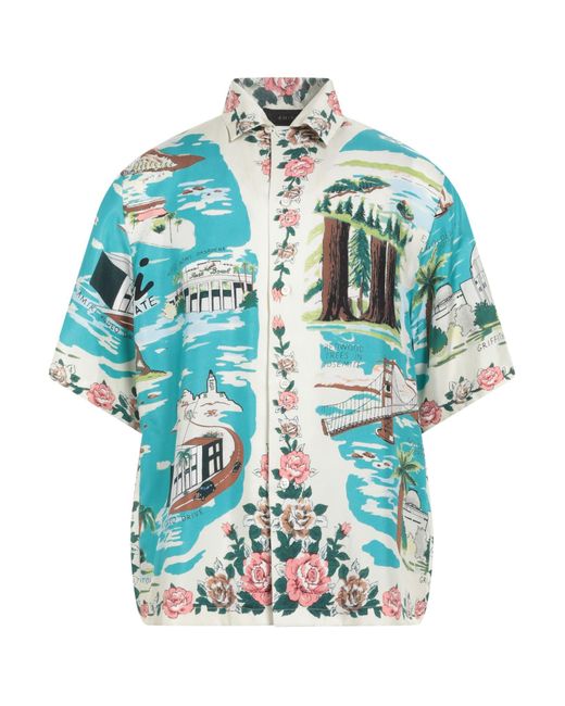 Amiri Blue Hawaiian Vacation Shirt for men