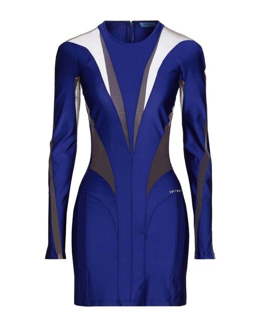 Mugler Blue Mini Dress