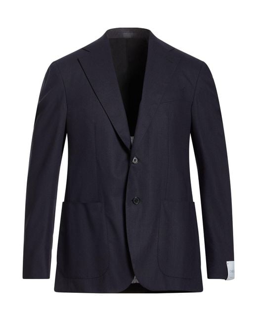Caruso Blue Blazer Wool for men