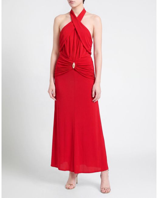 Elisabetta Franchi Red Midi Dress