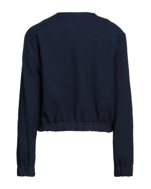 Maje Blue Jacket Cotton, Polyamide